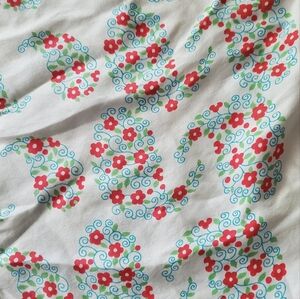 Vintage silk poppy scarf White Blue And Red Womens Accessories